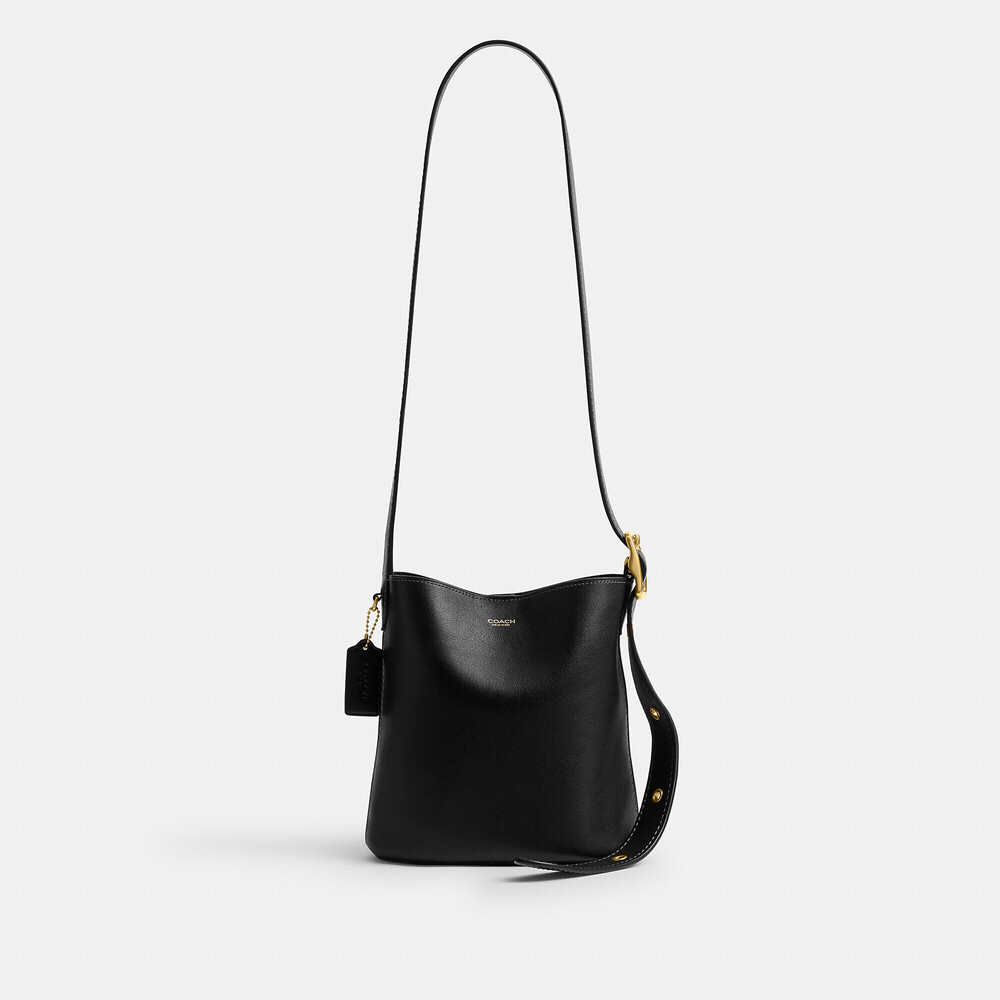 Coach Bleecker Bucket Bag 21 new baby soft black leather